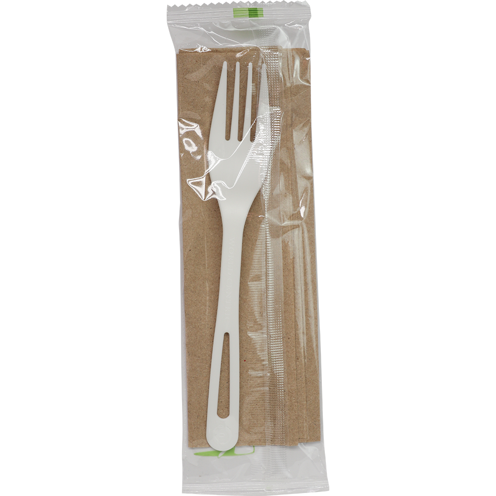 World Centric 6” TPLA Set: (Fork, Napkin) | 500/cs
