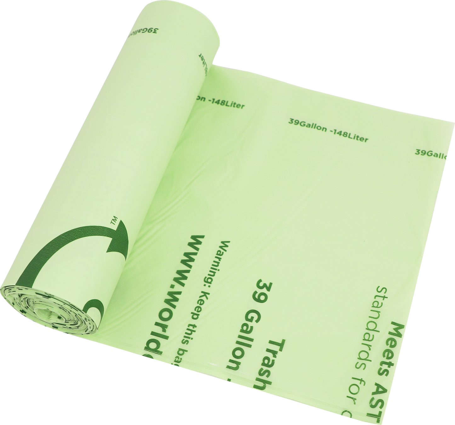 World Centric 35x43" - 39 Gal Kitchen Bag - 1 mil | 100/cs