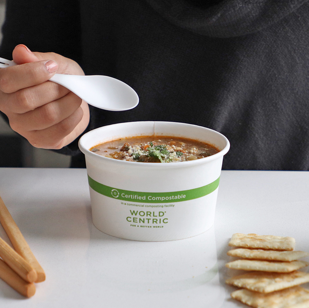 World Centric 12 oz FSC® Paper Bowl, White | 155-Series | 500/cs