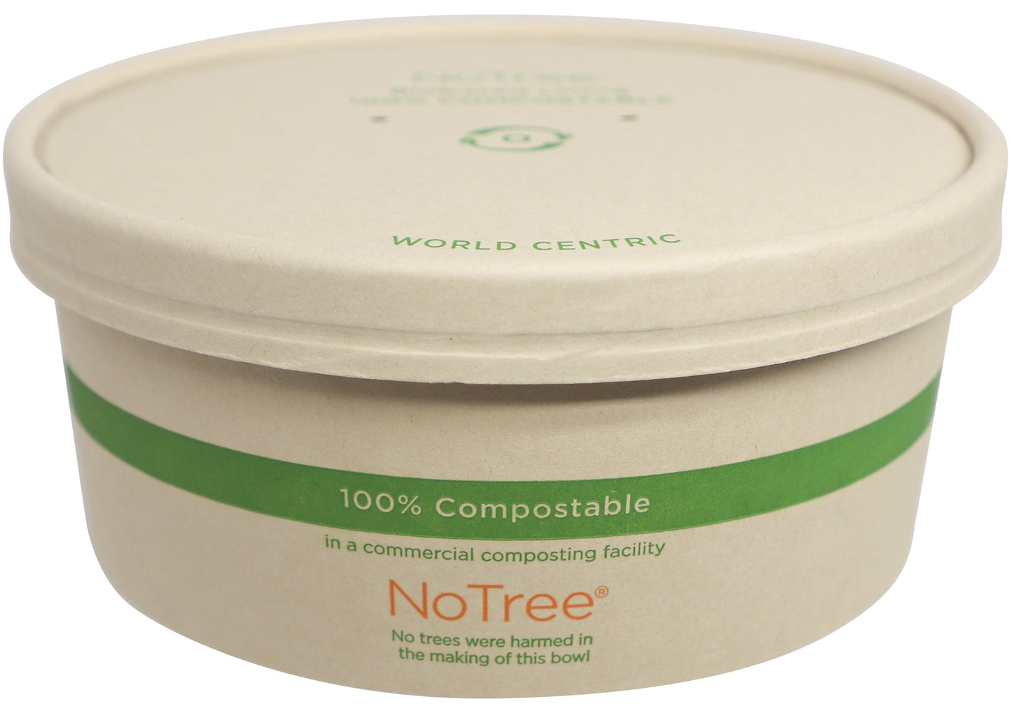 World Centric 24 oz NoTree Wide Paper Bowl | 175-Series | 300/cs