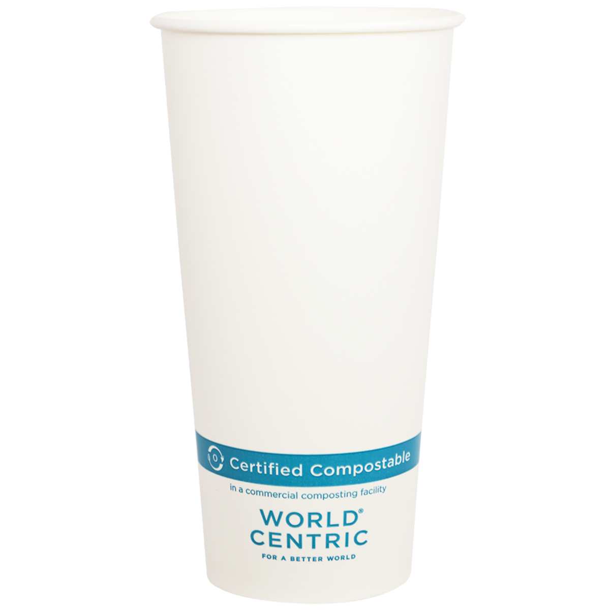 World Centric 22 oz FSC® Paper Cold Cup, White | 97-Series | 1000/cs