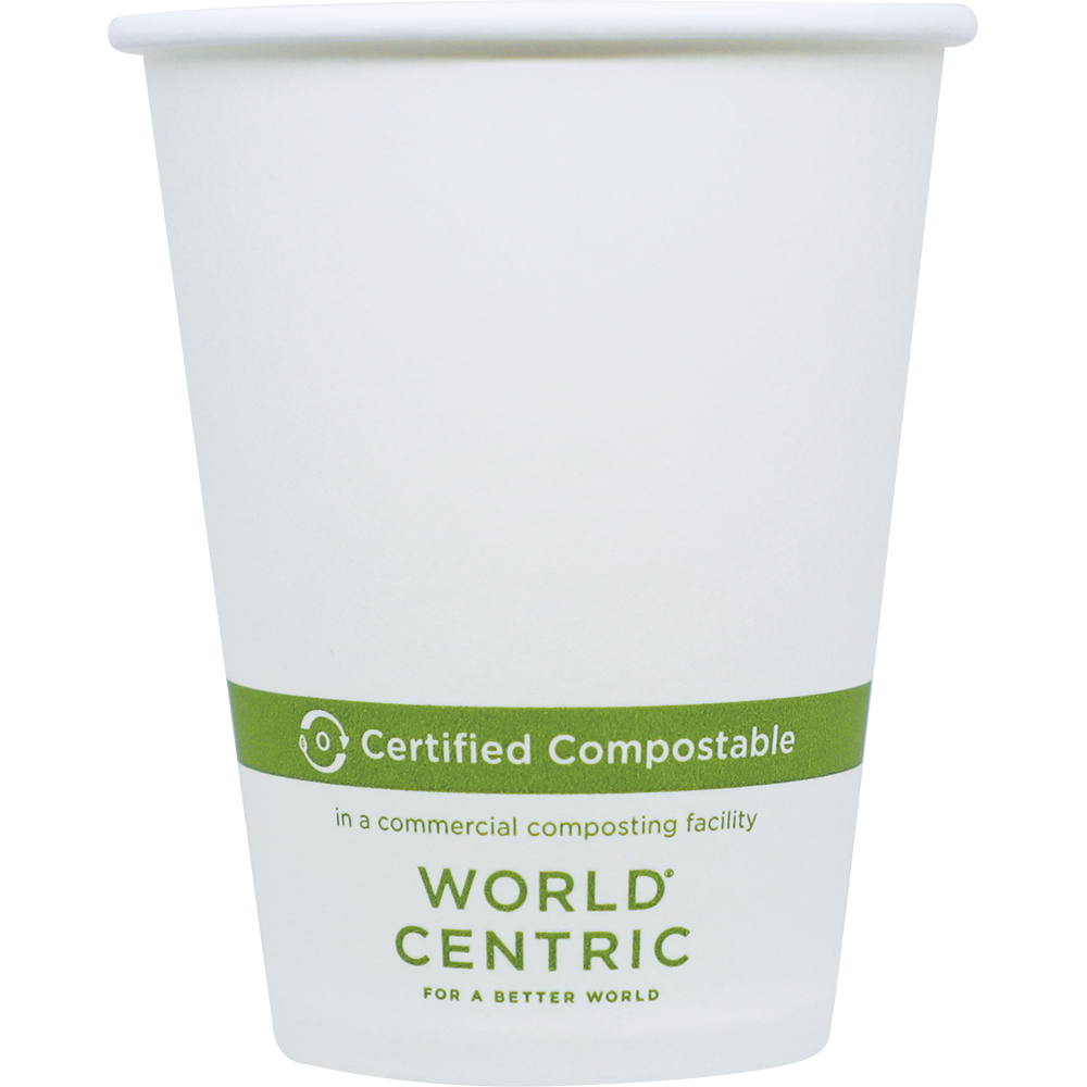 World Centric 8 oz FSC® Paper Hot Cup, White | 79-Series | 1000/cs