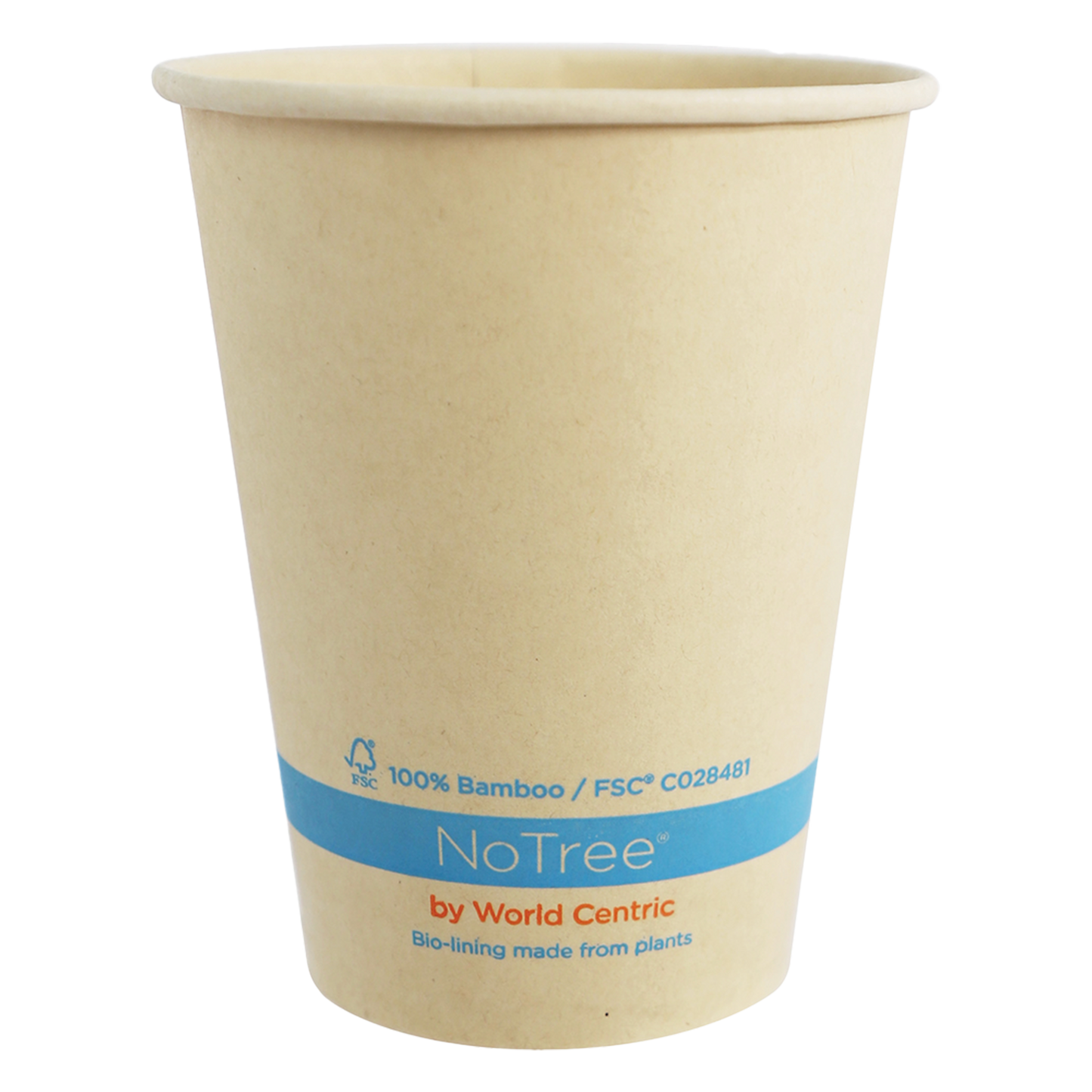 World Centric 12 oz NoTree Paper Cold Cup, Kraft | 97-Series | 1000/cs