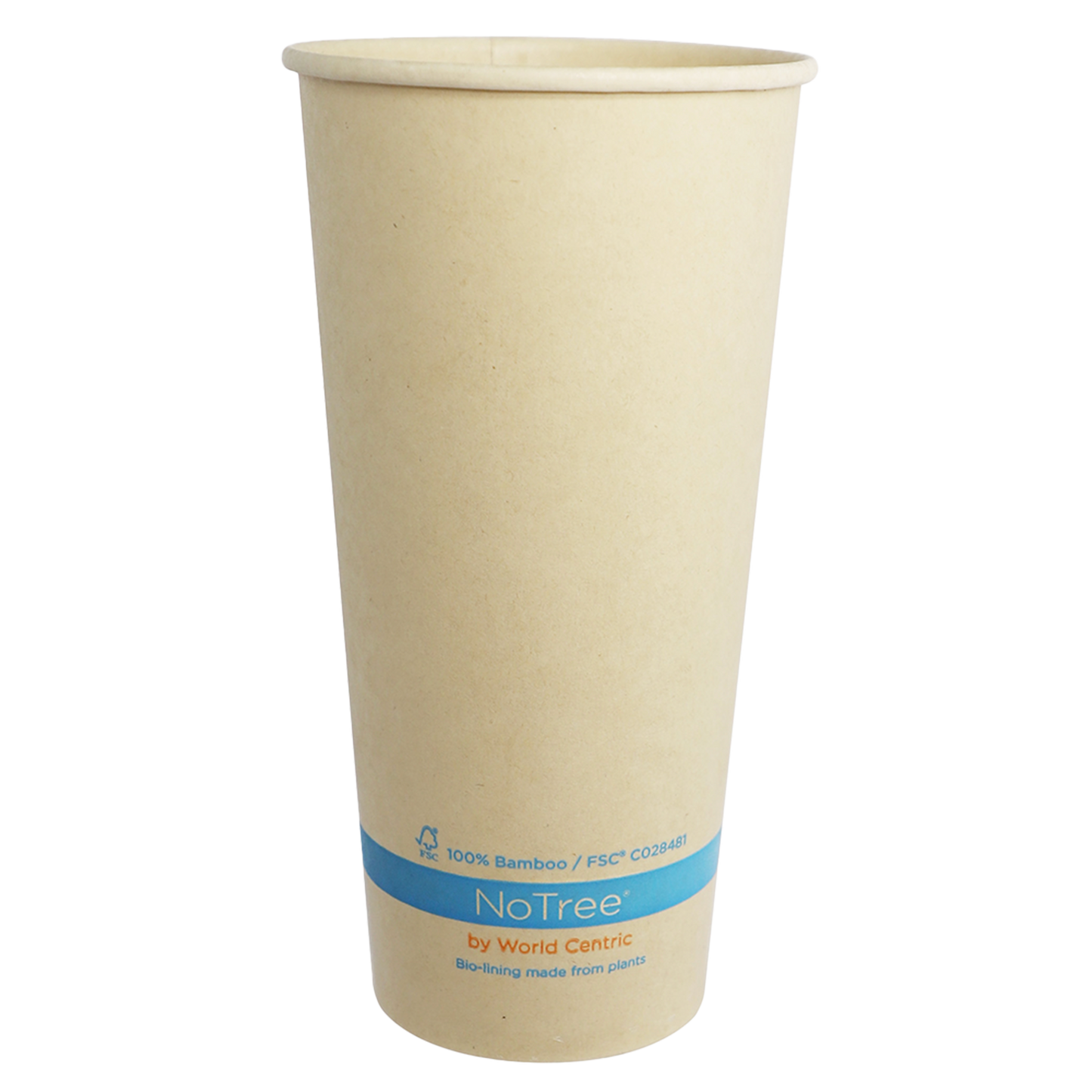 World Centric 22 oz NoTree Paper Cold Cup, Kraft | 97-Series | 1000/cs