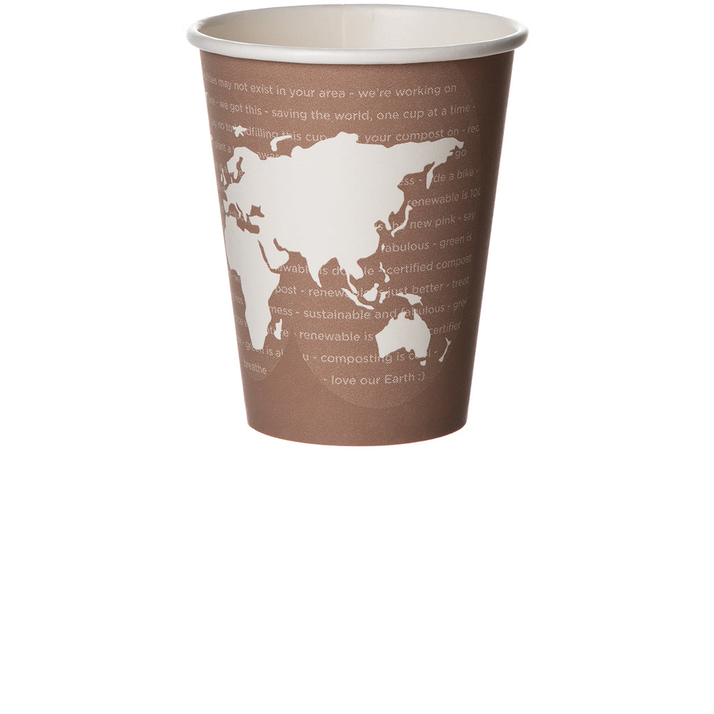 EcoProducts World Art Compostable Hot Cups (8 oz) | 80-Series | 1000/cs
