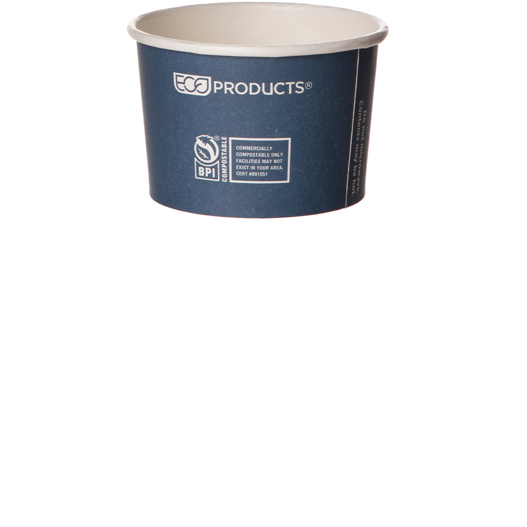 EcoProducts World Art Compostable Paper Food Container (4oz) | 121-Series | 1000/cs