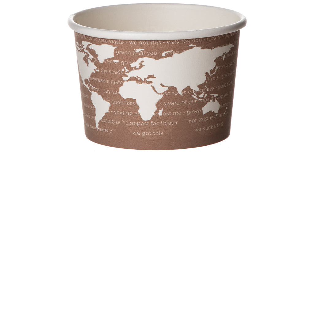 EcoProducts World Art Compostable Food Container (8oz) | 123-Series | 1000/cs