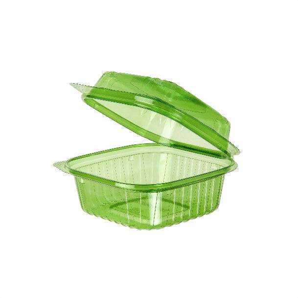 EcoProducts Veridian™ Compostable PLA Clamshells (6in x 6in x 3in | Green) | 240/cs