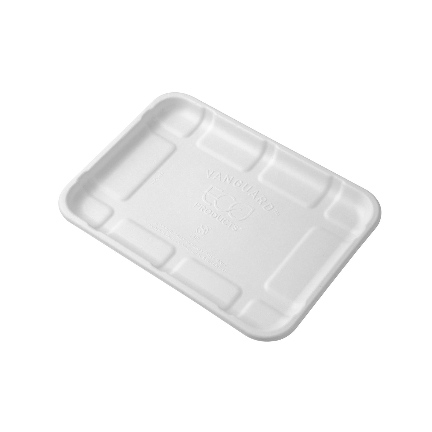EcoProducts Vanguard™ Compostable Molded Fiber Meat & Produce Trays (2S | 8.5 x 6 x 0.56in | 400/cs) | 400/cs