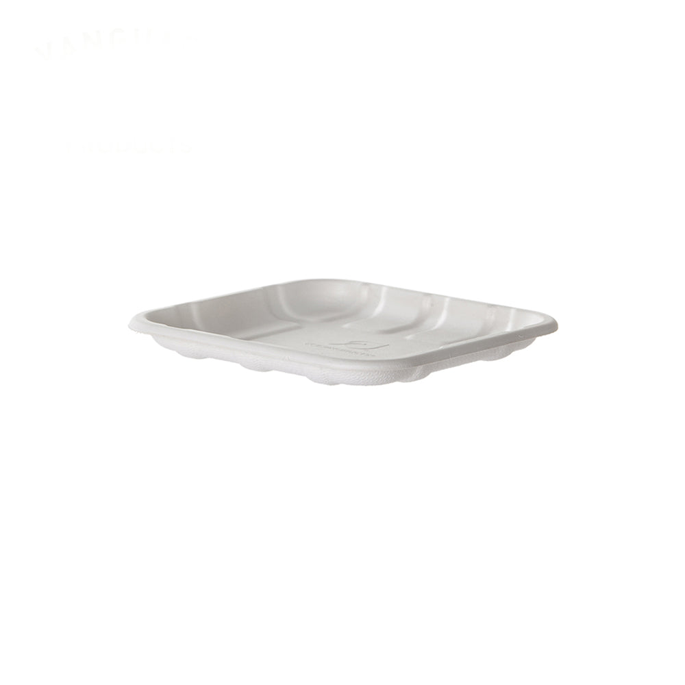 EcoProducts Vanguard™ Compostable Lined Molded Fiber Meat & Produce Trays (1S | 5.52 x 5.52 x 0.56in) | 600/cs