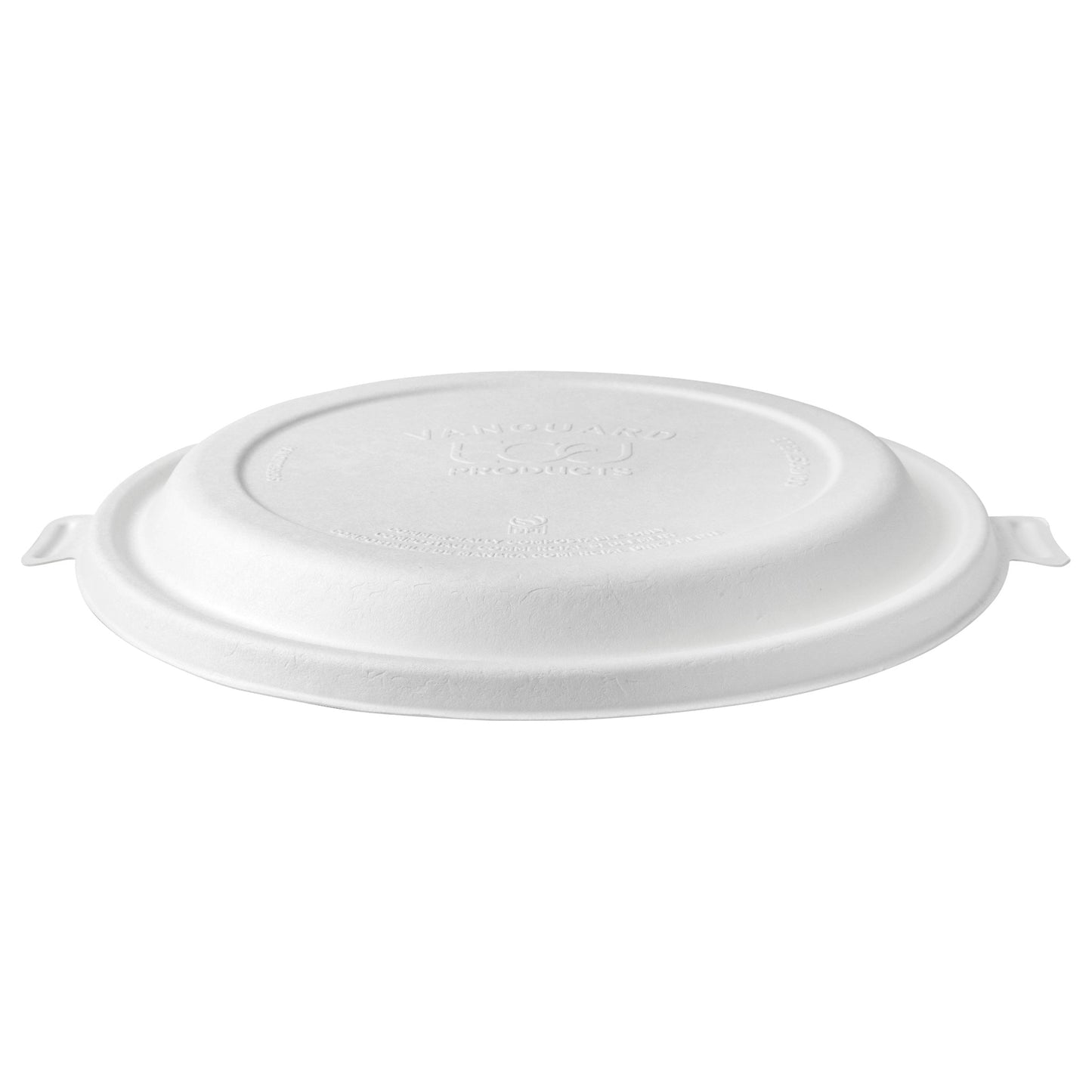 EcoProducts Vanguard™ WorldView™ Compostable Domed Round Molded Fiber Lid (Fits SCR series Molded Fiber Bowls) | 419-Series | 300/cs