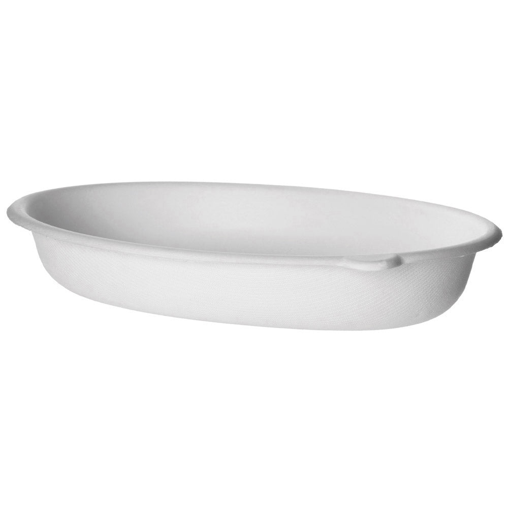 EcoProducts Vanguard™ WorldView™ Compostable Molded Fiber Take-Out Container (32oz | Oval) | 715-Series | 300/cs