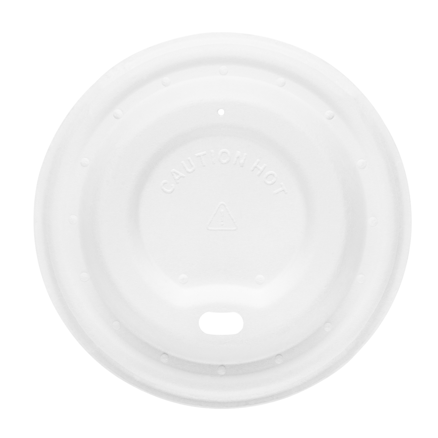 81-Series Lid | Karat Earth Fiber Sipper Dome Lid for 8oz Hot cup | White