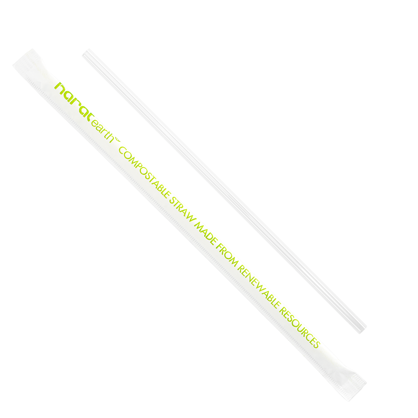 Karat Earth PLA Jumbo 7.75' Straw | Wrapped | Clear
