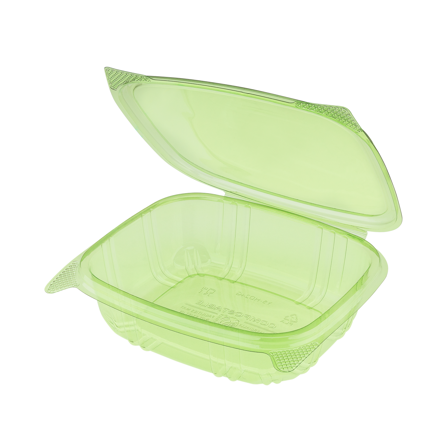 Karat Earth 24oz PLA Hinged Deli Container | Green