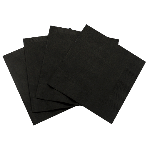 Karat Earth Karat Beverage Napkin, 10x10 | 2ply |Black