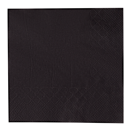 Karat Earth Karat Beverage Napkin, 9.5x9.5 | 2ply | Black