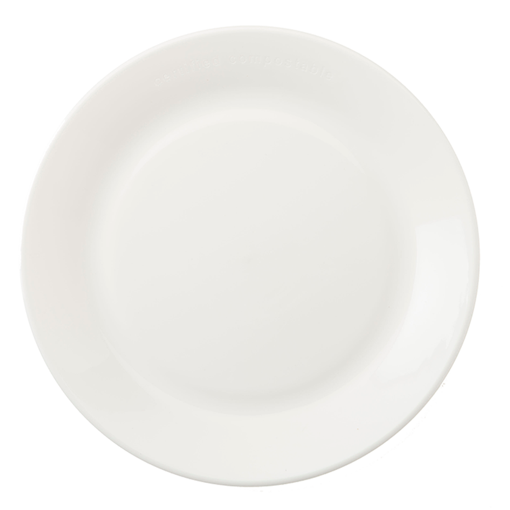 World Centric 10” Plate, White, 2 mm | 50/cs