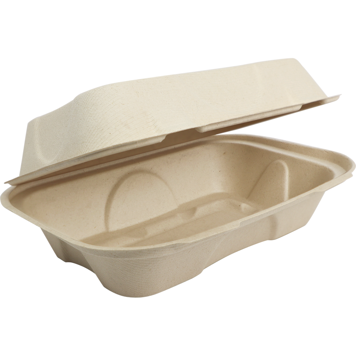 World Centric 9x6x3" Fiber Hoagie Box, Laminated | 500/cs