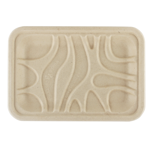 World Centric 8.2x5.7x.6” 2S Fiber Tray, Laminated | 500/cs