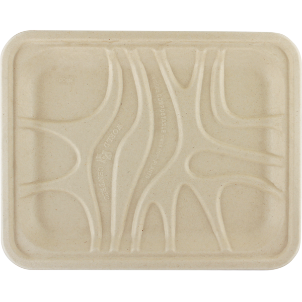 World Centric 9.1x7.2x.7" 4S Fiber Tray | 500/cs