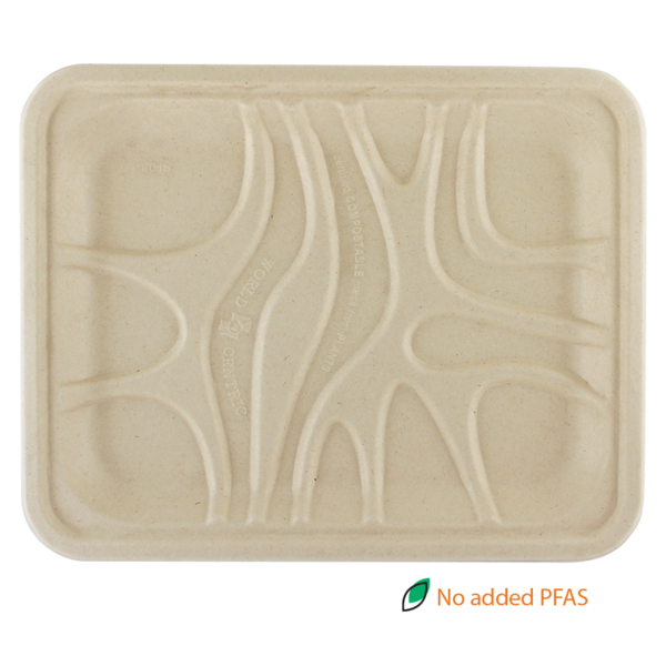 World Centric 9.1x7.2x.7” 4S Fiber Tray, Laminated | 500/cs