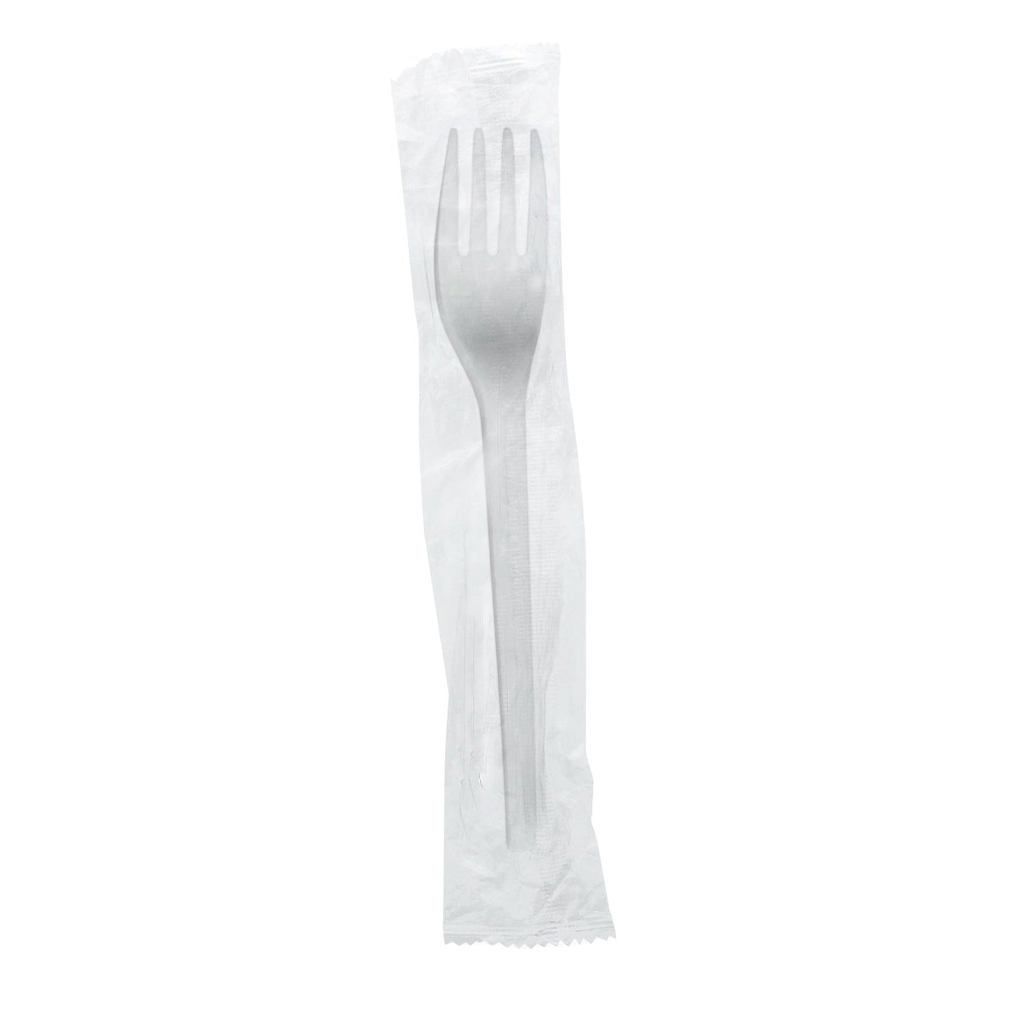Vegware 6.5in compostable CPLA fork, individual wrap | 1000/cs
