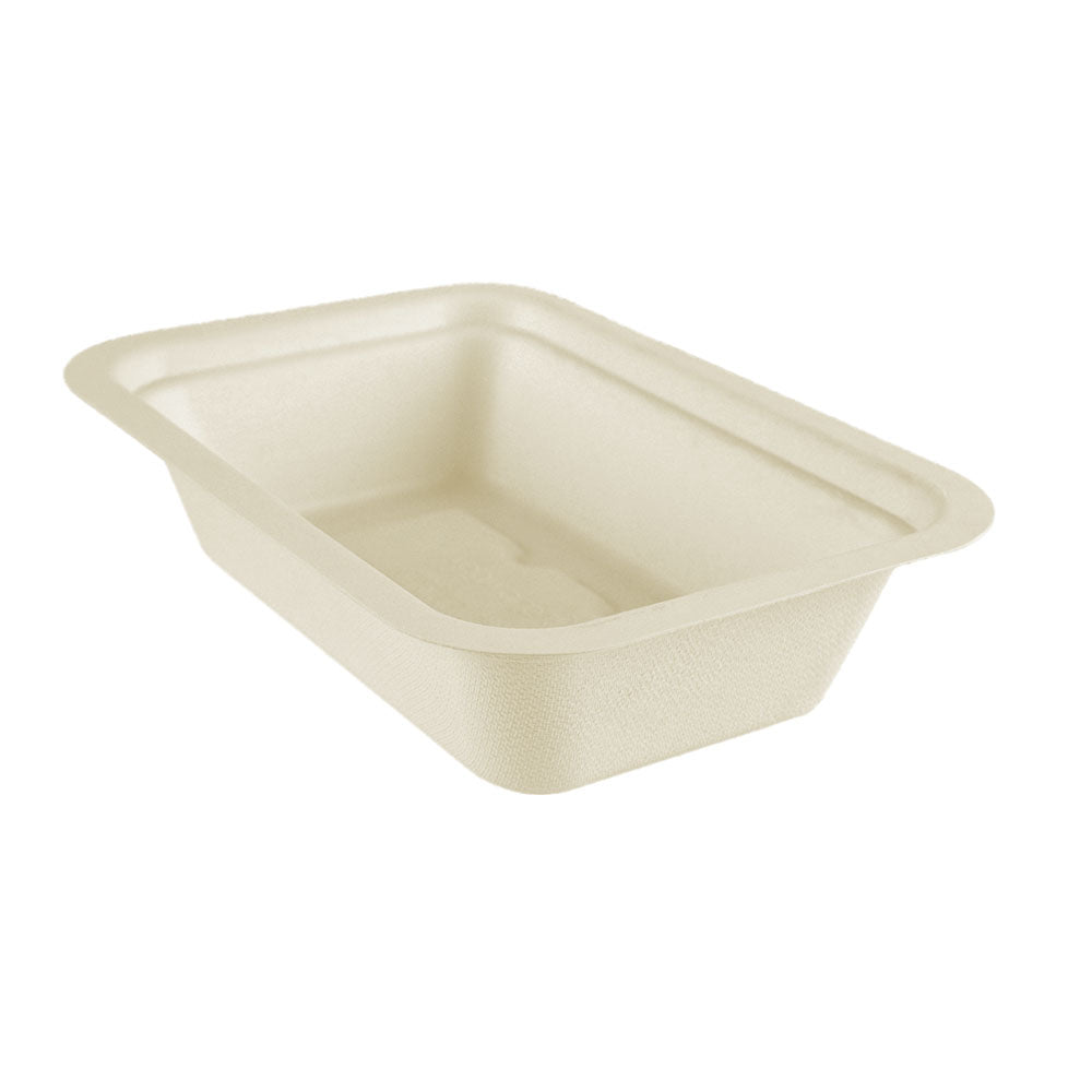 Vegware Nourish Gourmet 16oz Rectangle (V3), Natural Molded Fiber | F3-Series | 500/cs