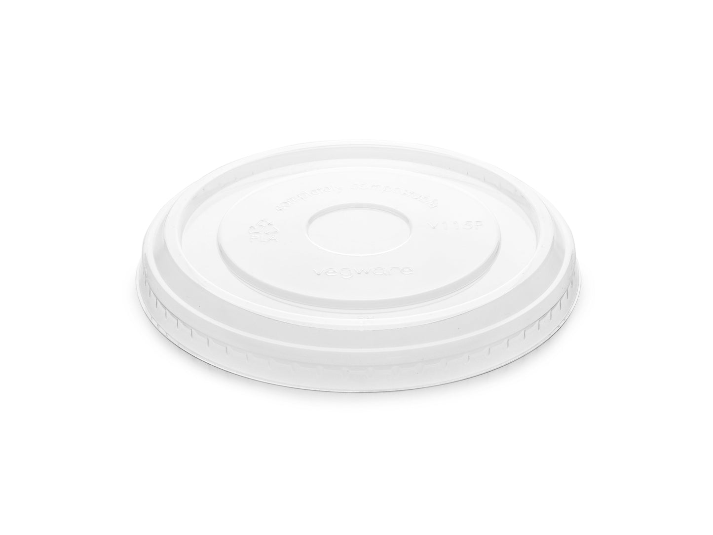 Vegware flat PLA cold lid | 115-Series | 500/cs