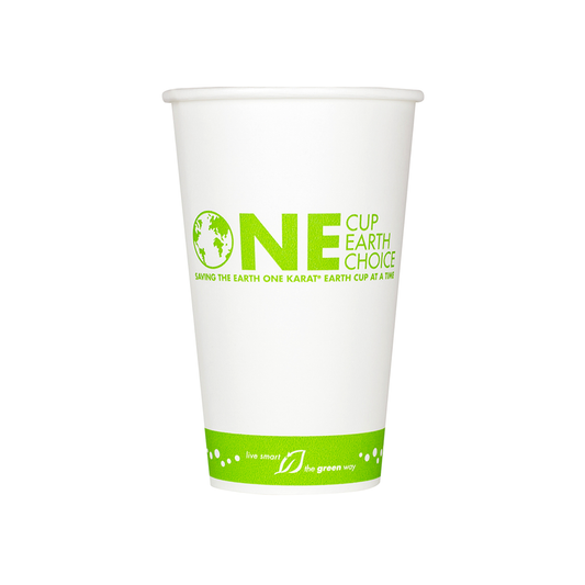 Karat Earth 16oz Compostable Paper Hot Cup | White | 91-Series