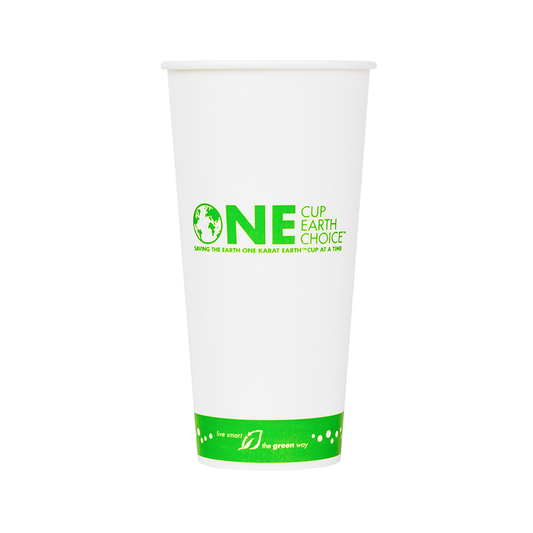 Karat Earth 22oz Compostable Cold Paper Cup | White | 95-Series