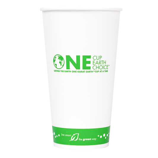 Karat Earth 32oz Compostable Cold Paper Cup | White | 104-Series