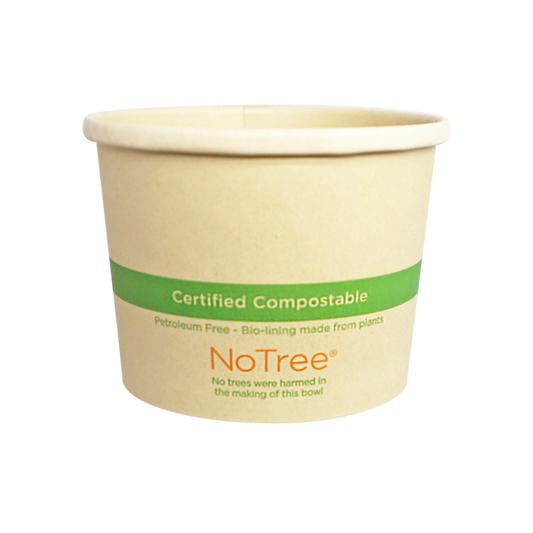 World Centric 12 oz NoTree Tall Paper Bowl   | 165-Series | 500/cs