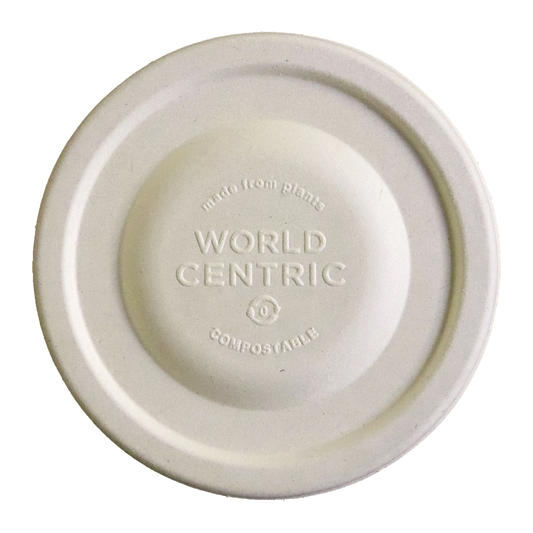 World Centric 155-Series Lid - Fiber - 12-32 oz Paper Bowls | 1000/cs