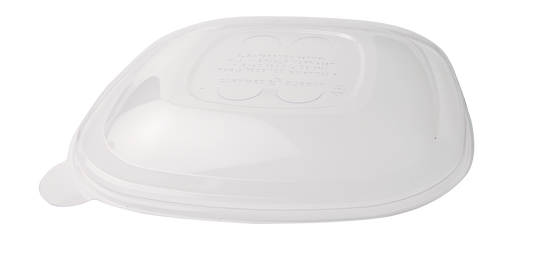 310-Series Lid - PLA - 24-48 oz Fiber Square Bowls | 200/cs