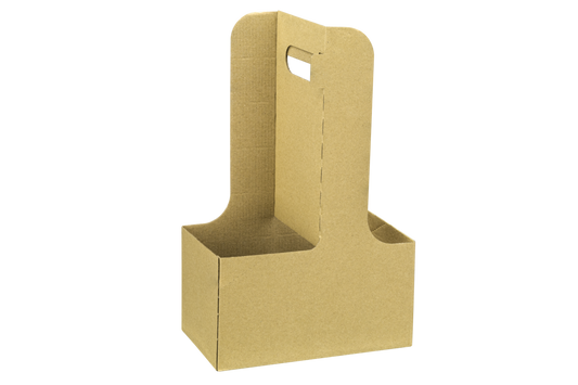 Karat Earth 2-Cup Paperboard Carrier | Kraft