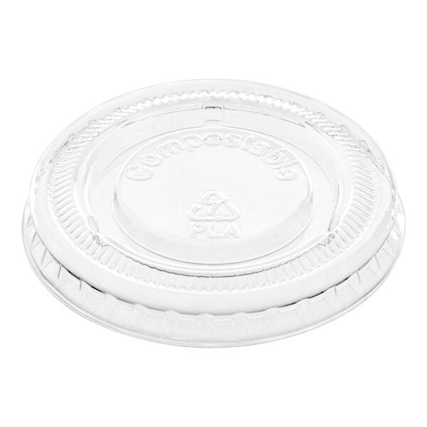 World Centric 16-Series Lid - PLA - Fits 1 oz Portion Cup | 3000/cs