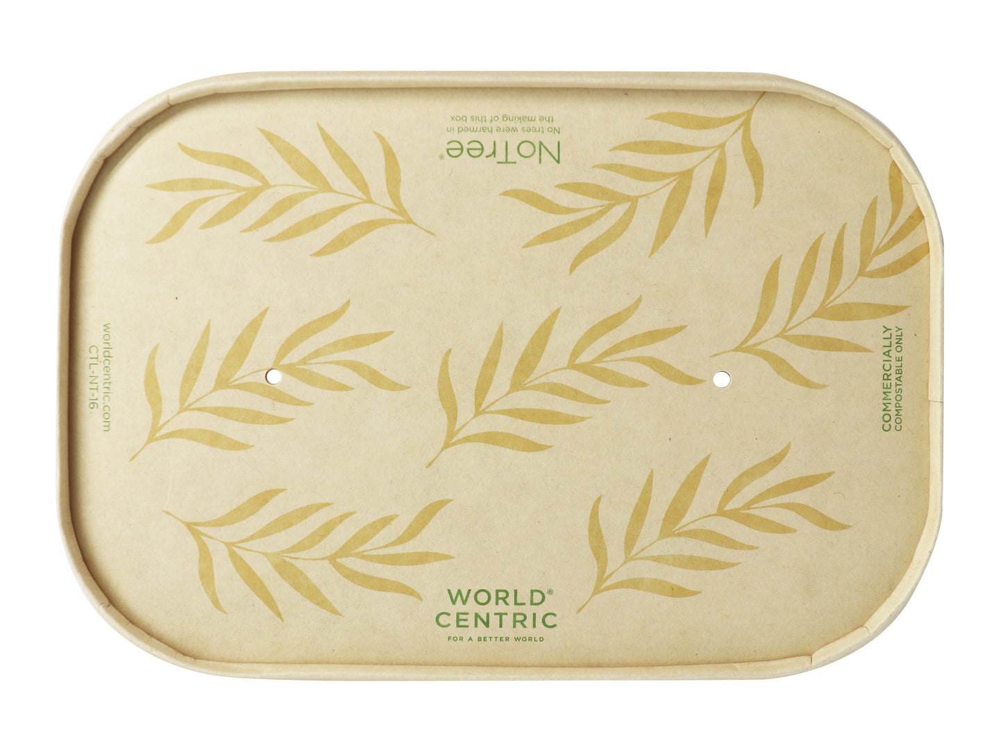 World Centric 6.8x4.7x1.6” (16 oz) NoTree Rectangular Container   | 270-Series | 300/cs