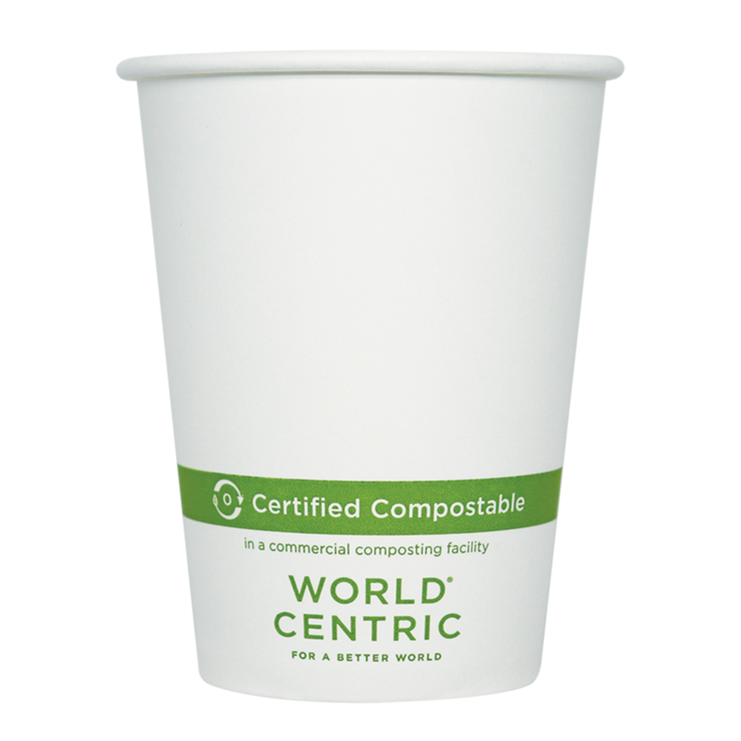 World Centric 12 oz FSC® Paper Hot Cup, White   | 89-Series | 1000/cs