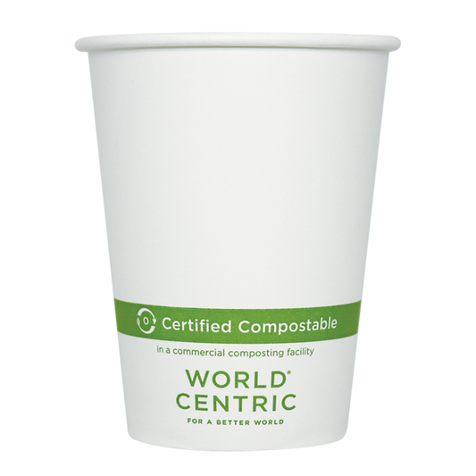World Centric 12 oz FSC® Paper Hot Cup, White   | 89-Series | 1000/cs