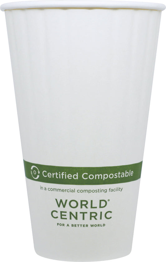 World Centric 16 oz FSC® Paper Hot Cup, White   | 89-Series | 1000/cs