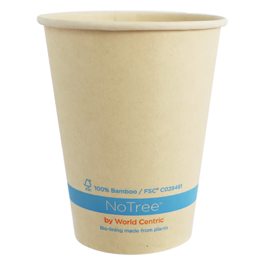 World Centric 12 oz NoTree Paper Cold Cup, Kraft   | 97-Series | 1000/cs