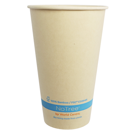 World Centric 16 oz NoTree Paper Cold Cup, Kraft   | 97-Series | 1000/cs