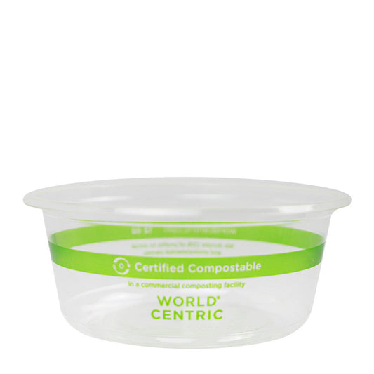 World Centric 12 oz Round Deli Container, Clear   | 610-Series | 1000/cs