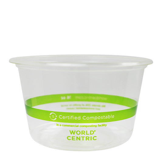 World Centric 16 oz Round Deli Container, Clear   | 610-Series | 1000/cs