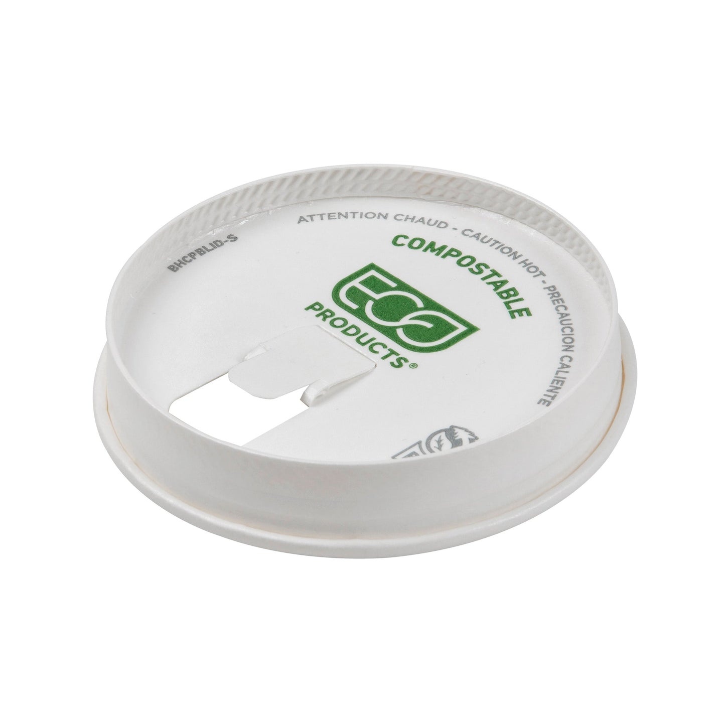 EcoProducts Compostable Paper Hot Cup Lid (Small | 80mm | 1000/cs) | 80-Series | 1000/cs