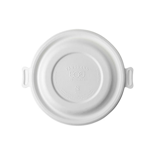 EcoProducts Vanguard™ WorldView™ Compostable Domed Round Molded Fiber Lid (Fits 12-16oz Coupe Bowls) | 491-Series | 400/cs