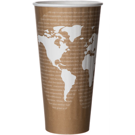 EcoProducts World Art Compostable Insulated Hot Cups (20oz) | 88-Series | 600/cs
