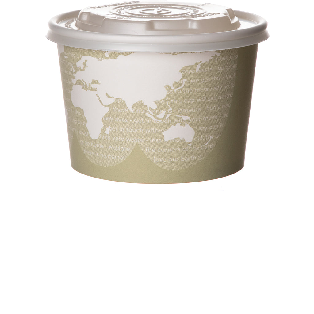 EcoProducts World Art Compostable Food Container (16oz) | 124-Series | 500/cs