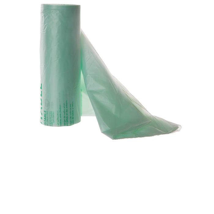 EcoProducts Compostable Can Liners (24x32in | 13 gallon | 0.88mil | Green | 25 bags per roll | 8 rolls per case) | 200/cs